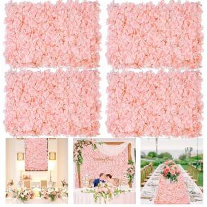 Blumen-Wandpaneele, Hortensien, 4 Stück, Blumen-Wandhintergrund, Hortensien, 3D-Blumen-Wanddekoration für Hochzeit, Empfang, Party, Schlafzimmer