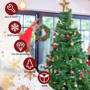 Kunstkerstboom Nordmann-spar 120 cm, 225 takken, dennenboom klein, spuitgieten, groen, Cushhom