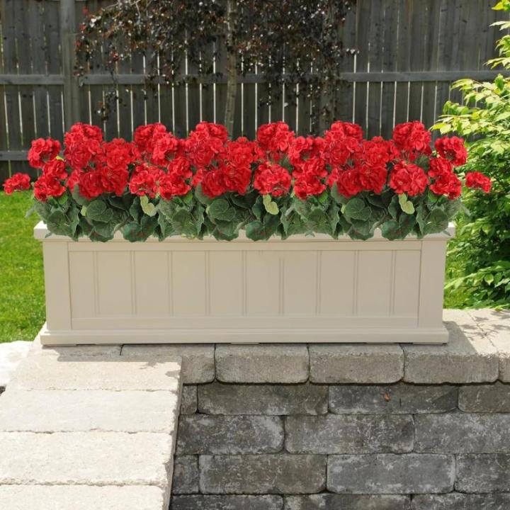 3 stuks , zijden geraniumbloemen met groene bladeren, realistisch nep-geraniumboeket voor tuin, thuiskantoor, feest, bruiloft, tafeldecoratie, rood