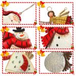 6 stuks kerst engel kerstman sneeuwpop kerstboomversiering van metaal