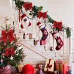 1 + 4 stuks rode strikken kerstkerstboomstrikken, glitter kerstboomversiering voor familiefeesten, feestdecoratie voor Kerstmis, vakantie, bruiloft, feesten (2 maat)