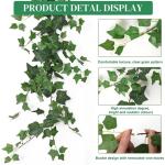 3 STKS Nep Klimop Slinger Kunstmatige Gebladerte Planten 15 cm Geurloze Zijde Klimop Garland Wijnstokken Nep Hangende Planten Groen Decor voor Binnen Buiten Bruiloft Boog Muur Deco