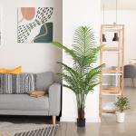 , grote kunstplant, 140 cm, kunstpalm, echt uitziende kunstboom, grote areca palm voor balon, slaapkamer, kantoor, tuin, bruiloft, feest, decoratie (2 stuks)