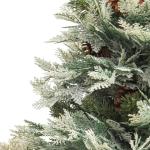 Weihnachtsbaum mit Beleuchtung und Kiefernzapfen Grün 120 cm Christbaum Dekobaum Kunstbaum mit Ständer Tannenbaum Weihnachten Künstlicher Weihnachtsbaum für Weihnachtsdeko