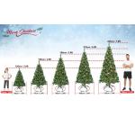Kunstkerstboom met verlichting, led-dennenboom met metalen standaard, 180 lampen, pvc-kerstboom voor kerstdecoratie (150 cm)