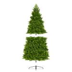 Kunstkerstboom, kunstkerstboom met verlichting, 150 cm, natuurgetrouw, met kleurrijke led en metalen houder, kerstboom, kerstdecoratie