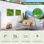 Set van 2 kunstheggen, plantenwand, 50 x 50 cm, panelen met veelzijdige kunstplanten, gesimuleerd gazon, wandpanelen, wandplanten, kunstplant voor muur, balkon, tuin, groen (11 soo