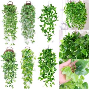 Nep klimop muur woondecoratie groene bladeren voor hotel en bruiloft tuin huis kunstmatige bladeren decor opknoping kunstmatige plant (rood hart bladeren)