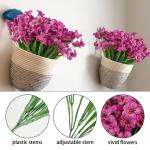 12Pcs Outdoor Nep Planten Plastic UV Bestand Faux Bloemen Planten Bulk Voor Indoor Outdoor Opknoping Planter Tuin Venster Doos Thuis Bruiloft Decor