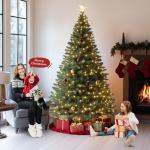 Kunstkerstboom van 120 cm, pvc, met metalen standaard, premium Nordmann-spar, moeilijk ontvlambare automatische kerstboom, natuurgetrouwe kunstkerstboom