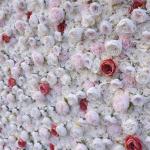 Rosa Rosensimulationsblumenwand-Hintergrundwand, Künstliche Wand-Blumen-Hintergrund-3D-Seiden-Hortensie-Blumenplatte Für Foto-Hintergrund-Home-Party-Hochzeits-Hintergrund-Dekorat