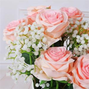 Realistische künstliche Rosensträuße für Küche, Garten, Hochzeit, Tafelaufsatz, Dekoration, 12 Stück