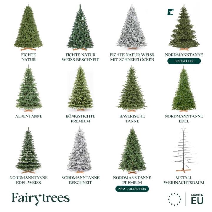 Kunstkerstboom, 220 cm, grenen met houten standaard, dennenboom, kunstkerstboom met natuurlijk wit besneeuwd, made in EU