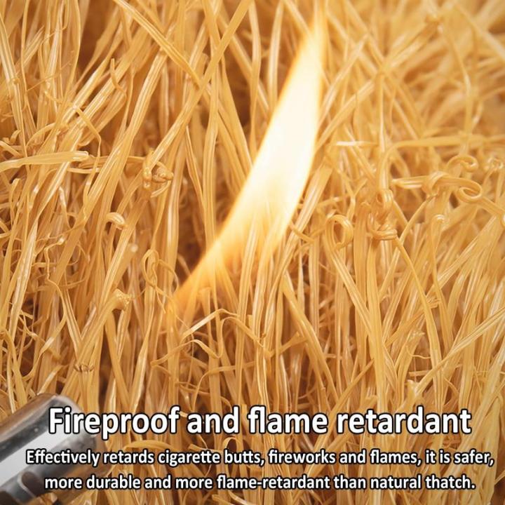 Künstliches Strohdach, Synthetische Palmgras-Rolle, Künstlicher Palmdach Paneele Grasdach, Gefälschte Strohdach, Simulation Strohfliese, Falsches Stroh Für Bar Garten Holzhaus 