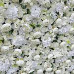 Weißer Rosen-Blumen-Wand-Hintergrund, Künstlicher Wand-Blumen-Hintergrund 3D-Seiden-Hortensie-Rosen-Blumen-Panel Für Foto-Hintergrund-Home-Party-Hochzeits-Hintergrund-Dekoration