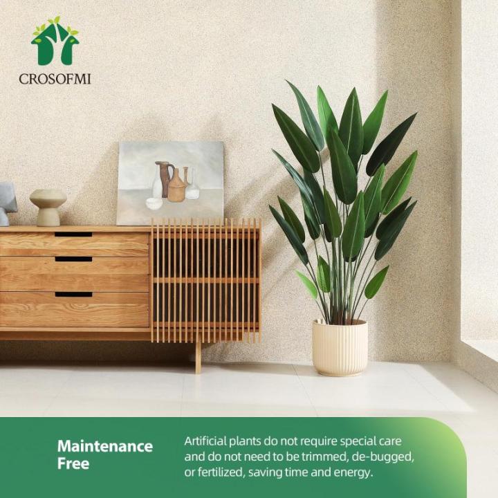 Künstlich Lilienbaum 160CM Fake Tropische Plastik Palme Perfekte Große Pflanzen im Topf für Indoor Outdoor Haus Haus Büro Garten Moderne Dekoration Housewarming Geschenk（1 Pa