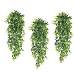 Hangende , bamboebladeren, 3 stuks, voor aan de muur, hangende planten, , , , hangend voor muur, binnen, buiten, balkon, tuin, bruiloft, decoratie