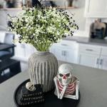 Gypsophila-, 10 stuks Gypsophila-planten, voor bruiloft, bruidsboeket, thuis, knutselen en decoratie (zwart en wit)
