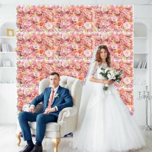 Künstliche Blumen-wandpaneele, Für Hochzeiten, Partys, Arrangements, Draußen, Drinnen, Gartenzaun, Hintergrund, Wanddekoration (rosa, 23,62 X 15,75 Zoll)(Color:30pcs)