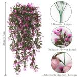 4 stuks , hangende kunstbloemen, decoratie, kunstklimop, kunstbloemen, hangplanten, kunstbloemen als echte vines, voor tuin, balkon, decoratie, rozerood