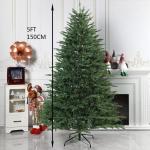 Künstlicher Weihnachtsbaum aus hochwertiger Fichte, 2,44 m, für Zuhause, Büro, Partydekoration, mit 1620 Zweigspitzen, einfacher Aufbau, Metallscharniere und Faltbarer Basis, 1,