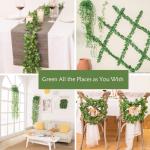 Kunstklimopslinger 2 meter, 12 stuks, , balkonplanten, decoratie, hangslinger, voor bruiloft, kantoor, keuken, tuin, feest, wanddecoratie