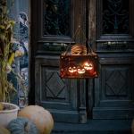 Kürbisschild Outdoor-Wandkunst | Kürbisschild Rustikale Wohndekoration | Rustikale Heimdekoration mit Seil, bedruckte Halloween-Veranda-Dekorationen (Wsgp 01b Kürbismumie)