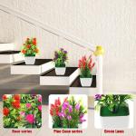 6 stuks kunstplanten in potten 17,08 cm hoge kunstmatige mini ingemaakte bloemen nepplanten voor thuiskantoor restaurant outdoor indoor deco