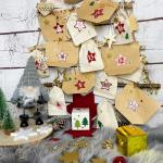 Houten boom kerstboom dennenboom wanddecoratie hangdecoratie om te versieren knutselen voor doe-het-zelf adventskalender Kerstmis Advent (natuur - 100 cm)