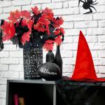 4 stuks kunstmatige esdoornbladeren, herfstbladeren, esdoorntak, decoratie voor Halloween, Thanksgiving, kunstesdoornbladeren, herfst, voor binnen en buiten, vazen (Halloween)