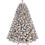 180 cm kerstboom kustlich met verlichting, led witte decoratie met 8 lichtmodi, 250 warmwitte lampen, opvouwbare standaard, sneeuwtakpunten voor feestdecoratie thuis