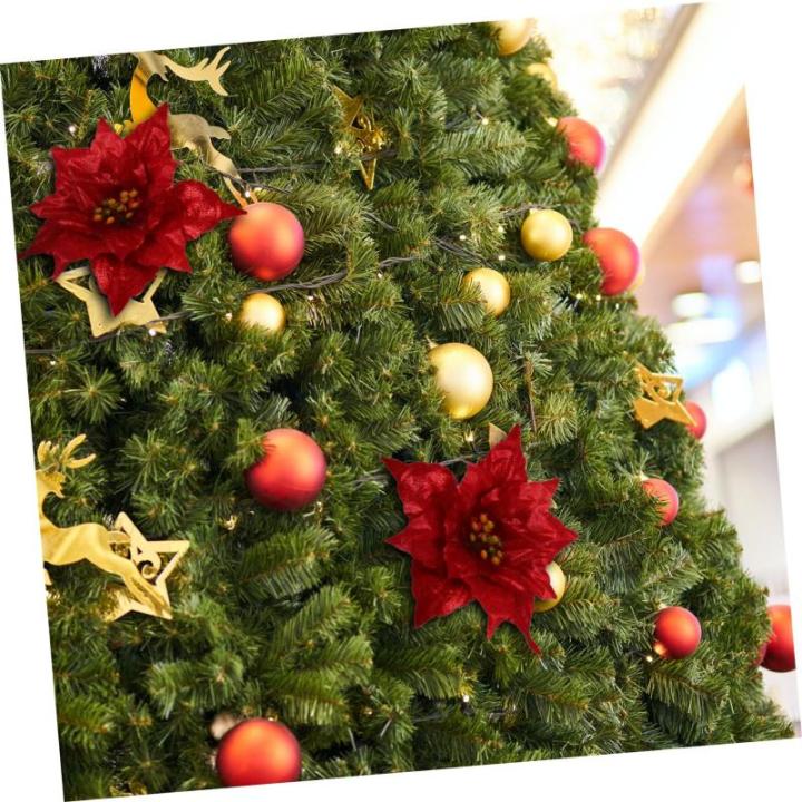 21 STK künstliche Blumen künstliche blüten Artificial künstliche weihnachtsblume Weihnachtsgirlanden blühen künstliche Pflanzen drinnen Weihnachtsdekorationen DIY Deko