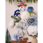 Künstliche Weihnachtsblumen, Mischung aus Seidenblumen, künstliche Rosen mit Stielen für selbstgemachte Hochzeit, Brautsträuße, Tischdekoration, Heimdekoration.