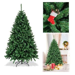 Kunstkerstboom, 180/225/275 cm, dennenboom met metalen standaard, kunstboom kerstklapsysteem, pvc-naalden, ideaal voor thuis, kantoor, winkels en hotels, groen (180 cm)