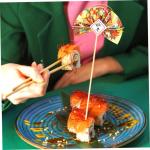 2st Blumenstab Ostern Cupcake Picks Sushi-Arrangement-Sticks Japanisches Dekor DIY-Fan-Pick Dekorative Blumenpflücker DIY Blumenarrangements Picks Blumenornamente Golden Plastik
