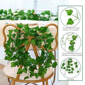 Ivy Kunstslingerset, 2,1 m klimopanken, 42 stuks decoratieve groene voor thuis, tuin en evenementdecoratie, duurzame en natuurlijke nepklimopplanten