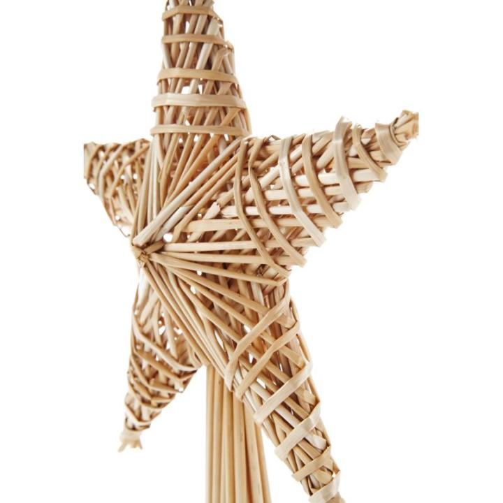 Stroboompiek - kerstboompiek ster van stro - kerstboomversiering van natuurlijk materiaal