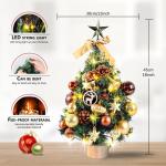 Kunstkerstboom, moeilijk ontvlambaar, pvc-dennenboom, kerstboom met ornamenten, indoor kunstdecoratie