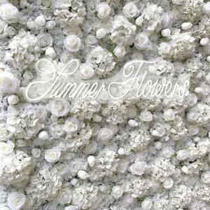 Weiße Wandpaneele Mit Künstlichen Blumen Und Stoffrückseite Für Hochzeit, Party, Brautparty, 3D-Wandkulisse Mit Romantischen Rosen(1X2M/3.2X6.5FT)