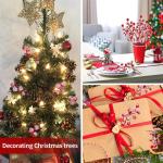 16 stuks rode bessendecoratie Kerstmis, bessentak kunstmatig Holly bessentak rode bessen takken decoratie voor kerstdecoratie boeketten woondecoratie doe-het-zelf handwerk