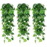 Kunsthangplanten, 3 stuks, 100 cm lange kunsthangplant, bruiloftsdecoratie, kunstklimop, wijnstokken voor muur, huis, kamer, indoor, outdoor decoratie (Lvluo)