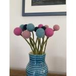 - Vilten bloemen boeket bloemen van vilt - boeket - Fair Trade - handgemaakt (amandelbloesem), enkele bloem: 31cm