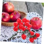2 Stück Simulierte Kirschtomaten Dekorative Früchte Künstliche Früchte Künstliche Kirschtomaten Simulierte Tomaten Lebensechte Tomaten Girlande Künstliche Früchte Dekore