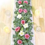 Künstliche Eukalyptus-Blumengirlande mit weiß-rosa Rosen, künstliche Pflanzen, Seide, Blumen, grüne Girlande, Kunstschleierkraut, Efeu-Ranken für Hochzeitsdekoration, Zuhause,