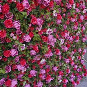 Blumen-Wandpaneel-Set, Künstlicher Wandblumen-Hintergrund, 3D-Seiden-Hortensien-Rosen-Blumenpaneel Für Fotohintergrund, Zuhause, Party, Hochzeit, Hintergrunddekoration(2M*2M)