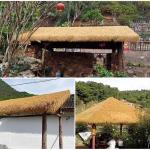 Künstliches Stroh, Synthetisches Strohdach, Künstliche Strohrolle, Künstliches Strohschuppendach, Simulierter Strohteppich, Für Gartenzaun-Dekoration Und Bar-Dekoration(0.5x12m