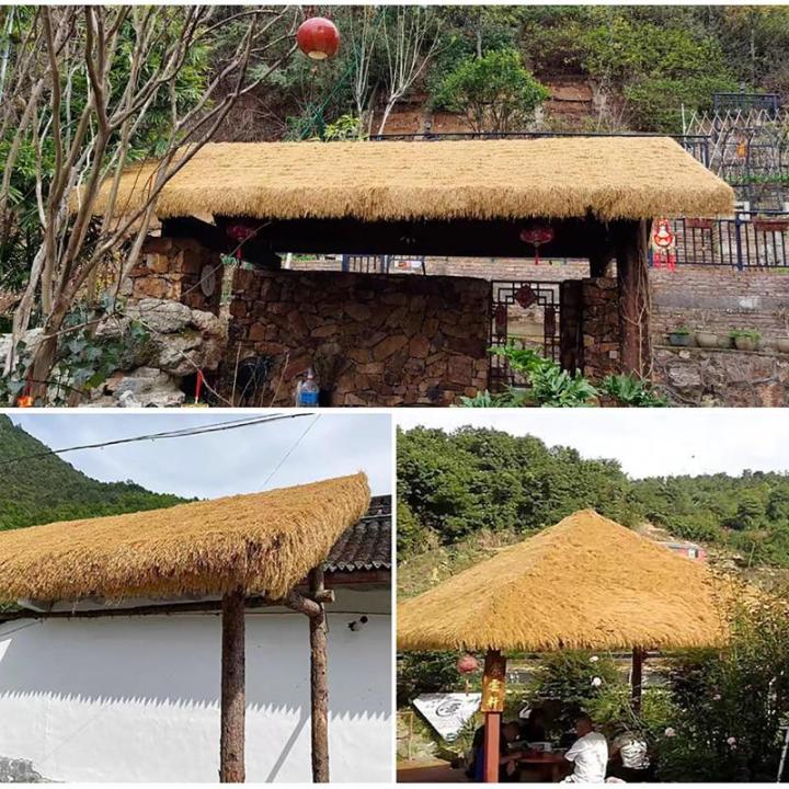 Künstliches Stroh, Synthetisches Strohdach, Künstliche Strohrolle, Künstliches Strohschuppendach, Simulierter Strohteppich, Für Gartenzaun-Dekoration Und Bar-Dekoration(1x17m(3
