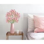 5 stuks kunstbloemen, sierlelie als echte kunstmatige agapanthus, bloemen, 75 cm lengte, lentebloemen, roze, decoratieve bloemen voor bloemstuk, thuis, resto, kantoor, decoratie
