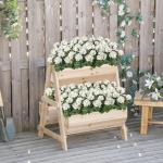 , 3 bundels voor buiten en binnen, namaakgeranium, zijden bloemen, decoratie, , uv-bestendig, geraniumstruik voor hangende tuin, veranda, raam, box, decoratie, wit