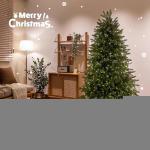 Weihnachtsbaum mit Beleuchtung, Weihnachtsbaum Künstlich mit Zweigspitzen aus PE und PVC, 120/150/180/210/240/300 cm Christmas Tree, Weihnachtsdekoration für Das Homeoffice(8ft/2